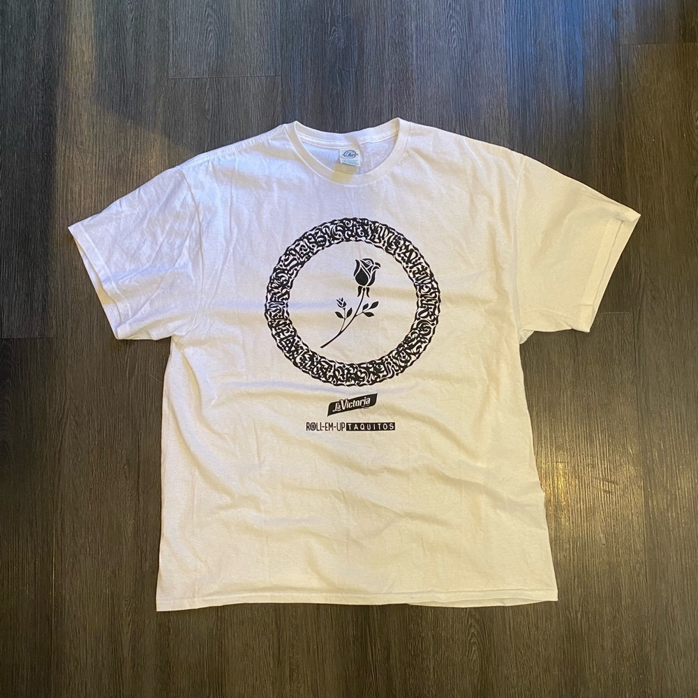 White Graphic T-Shirt rose bowl